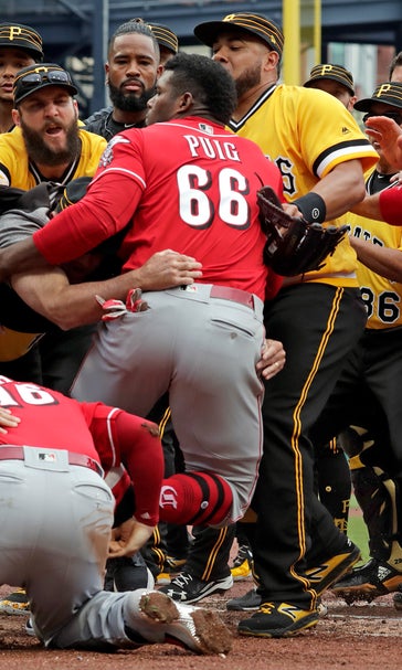 Wild Puig in middle of bench-clearing fray, Pirates top Reds